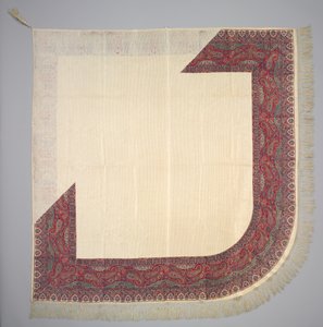 プリントシルクターンオーバーショール、1835-1840。 作： Unbekannt