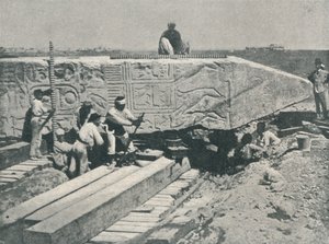その下にフレームワークを構築するための針のプライズアップ、1877、1910 作： Unbekannt