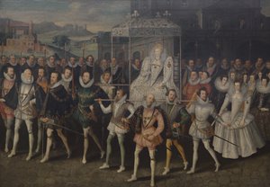 エリザベス女王の行列の肖像、1600〜1603年頃 作： Unbekannt