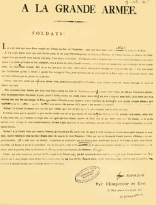 陸軍への宣言、1805年10月13日、1921年。
