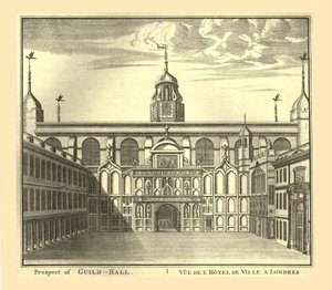 ロンドンギルドホールの展望、1886年。