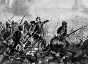 担当するプロイセン歩兵、1870年の普仏戦争 作： Unbekannt