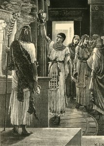 Psammetichusとブロンズヘルメット、1890。 作： Unbekannt