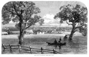 パントロード、リッチモンド-オーストラリア、メルボルンの洪水、1864年 作： Unbekannt