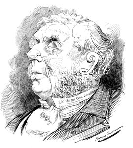 1899年のパンチからのイギリスの政治家ジョージヨアヒムゴッシェンを描いたパズルの頭
