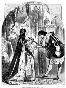 アン女王1665-1714がオーストリアのユージーン王子1663-1736を受け取る 作： Unbekannt