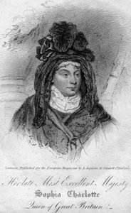 シャーロット女王、イギリスのジョージ3世の女王の配偶者、1818年 作： Unbekannt