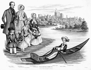 ビクトリア女王とアルバート王子、6人の長男、c1850