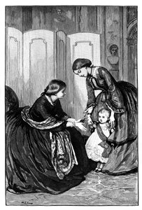 ビクトリア女王と彼女の小さな孫、プロイセンのウィルヘルム王子、c1883 作： Unbekannt