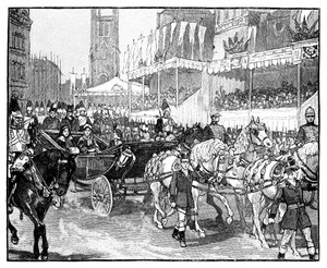 ビクトリア女王、ホルボーン高架橋、ロンドン、1869年を開く 作： Unbekannt
