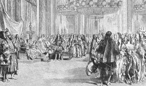 1845年6月6日、バッキンガム宮殿でのビクトリア女王の復元コスチュームボール、1901年。 作： Unbekannt