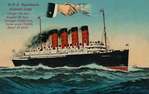 RMSモーレタニア。キュナードライン、c1930s。 作： Unbekannt