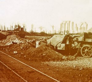 ベルギー、フランダースのノールトスコート村の鉄道線、c1914-c1918 作： Unbekannt