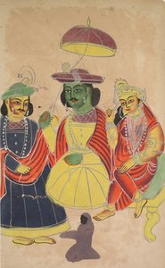 ラーマとシータは1800年代にラクシュマナとハヌマンに参加しました。 作： Unbekannt