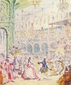 Ranelagh Gardensのロタンダで踊るランダルフとヒルダ、1842年、1903年 作： Unbekannt