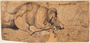 Rao Ram Singhs Elephant Gone Amok、c。 1700。