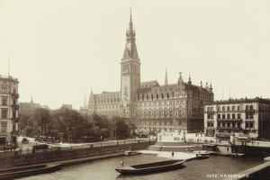 ハンブルク市庁舎。 1900年頃 作： Unbekannt