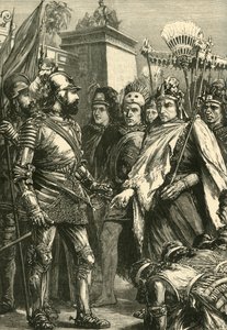 モンテズマによるコルテスのレセプション、1519年、1890年。