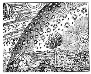 19世紀の中世宇宙の概念の再構築 作： Unbekannt