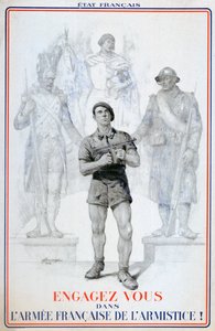 1940-1942年の休戦フランス陸軍の募集ポスター 作： Unbekannt