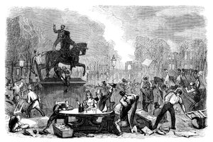 1831年にブリストルのクイーンズスクエアで暴動を改革 作： Unbekannt
