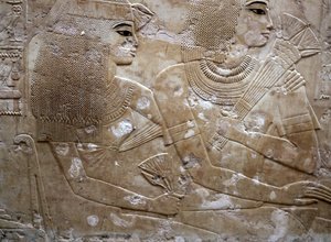 紀元前14世紀、エジプトのルクソールにあるラモーゼの墓からの救済 作： Unbekannt