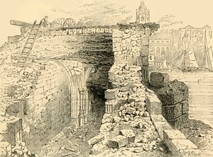 セントトーマス礼拝堂の遺跡、オールドロンドンブリッジ、c1872。 作： Unbekannt