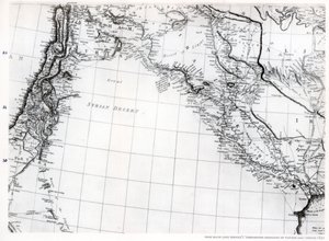 1809年付けのシリア砂漠のレンネルス地図、1831年1937年公開 作： Unbekannt