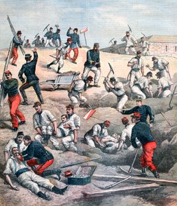 1892年、オーベルビリエ砦での犠牲者の救助。