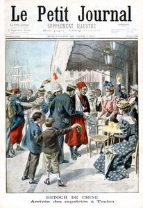 中国からの帰国、帰国者の到着、トゥーロン、1901 作： Unbekannt