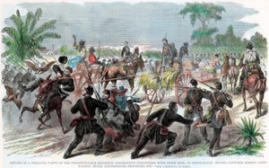 南北戦争、ルイジアナ州バトンルージュへの採餌パーティーの戻り、c1862