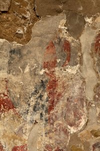 リベレス。教会の様子。内部の様子。後陣の様子。壁画。詳細。ロマネスク様式。 作： Unbekannt
