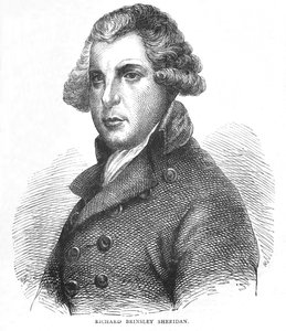 Richard Brinsley Sheridan、アイルランドの劇作家、詩人、政治家、c1875 1878 作： Unbekannt
