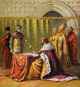 Richard II Abdicates、1399、c1850 作： Unbekannt