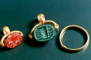 碑文付きリング、ジュエリー、チュニジア、c3rd-4th Century