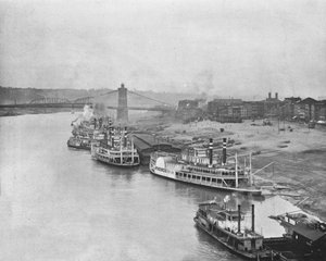 リバーフロント、シンシナティ、オハイオ、米国、c1900。 作： Unbekannt