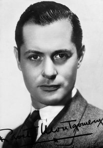 ロバートモンゴメリー1904-1981、アメリカの俳優兼監督、c1930s-c1940s。署名入り写真 作： Unbekannt
