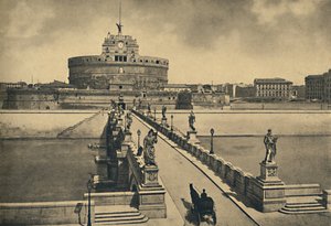 ローマ-聖アンジェロの橋と城、1910 作： Unbekannt