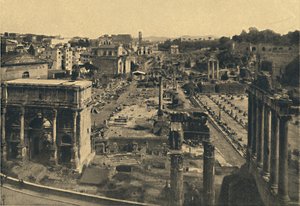 ローマ-フォロロマーノの概観、1910年。 作： Unbekannt