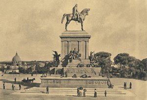 ローマ-ジャニクルヒル-ガリバルディの記念碑、エミリオガッロリ作、1895年、1910年 作： Unbekannt