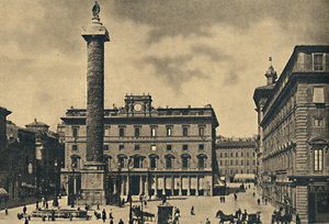 ローマ-マルクスアウレリウスの広場と柱、1910年 作： Unbekannt