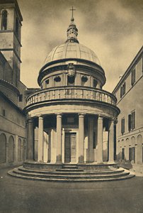ローマ-ヤニクルヒルのモントリオにあるS.ピエトロの回廊にあるブラマンテの寺院、1910年 作： Unbekannt