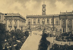 ローマ-国会議事堂：中央上院議員の宮殿、現在は市庁舎、1910年。
