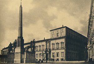 ローマ-クイリナール宮殿と噴水、1910年。 作： Unbekannt