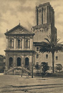 ローマ-ナツィオナーレ通り。聖カタリナ教会と民兵の塔、1910年 作： Unbekannt