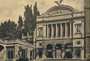 ローマ-ナツィオナーレ通り。国立演劇劇場とコロンナヴィラ、1910年 作： Unbekannt