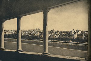 ローマ-聖アンジェロ城のブラマンテによるロジアからの街の眺め、1910 作： Unbekannt