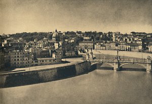 ローマ-ビクターエマニュエルの新しい橋の眺め、1910年 作： Unbekannt
