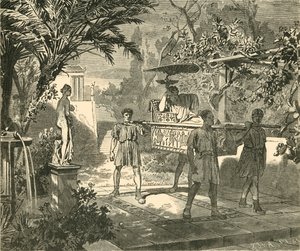 ローマ庭園の風景、1890年。 作： Unbekannt