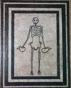スケルトンのローマ時代のモザイク、1 世紀 作： Unbekannt